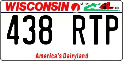WI license plate 438RTP
