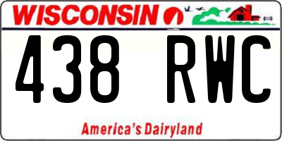 WI license plate 438RWC