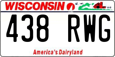 WI license plate 438RWG