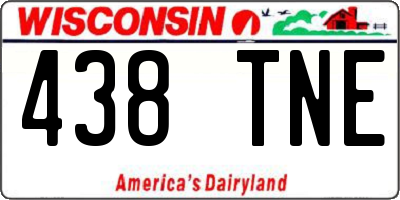 WI license plate 438TNE