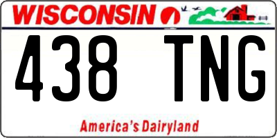 WI license plate 438TNG