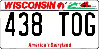 WI license plate 438TOG