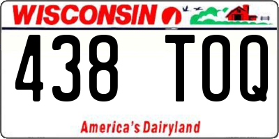 WI license plate 438TOQ