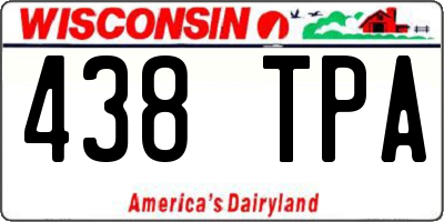 WI license plate 438TPA