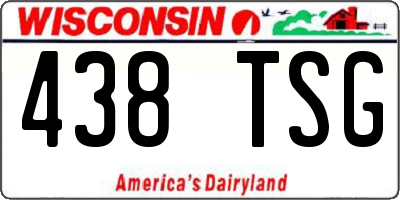 WI license plate 438TSG