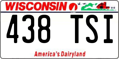 WI license plate 438TSI