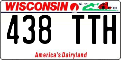 WI license plate 438TTH
