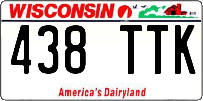 WI license plate 438TTK