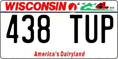 WI license plate 438TUP