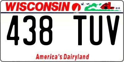 WI license plate 438TUV
