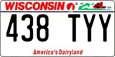 WI license plate 438TYY