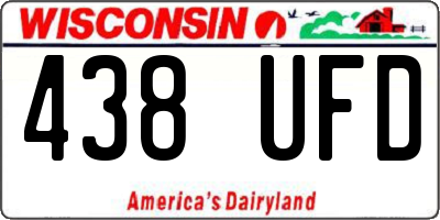WI license plate 438UFD