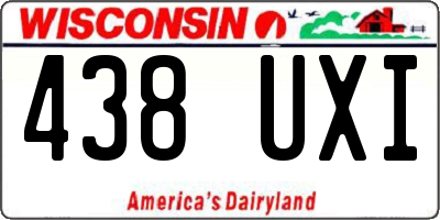 WI license plate 438UXI