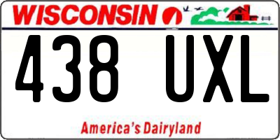 WI license plate 438UXL
