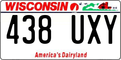 WI license plate 438UXY