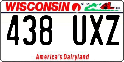 WI license plate 438UXZ
