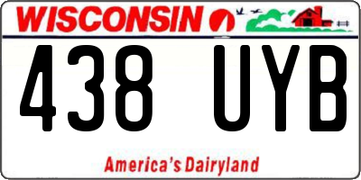 WI license plate 438UYB