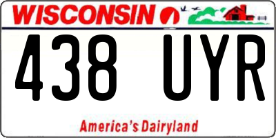 WI license plate 438UYR