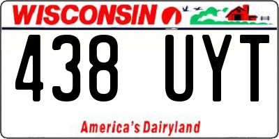 WI license plate 438UYT