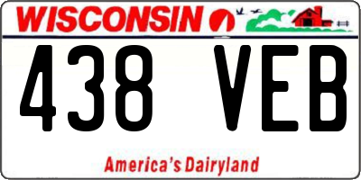 WI license plate 438VEB