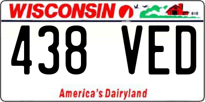 WI license plate 438VED