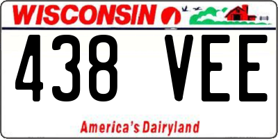 WI license plate 438VEE