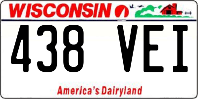 WI license plate 438VEI