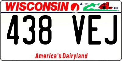 WI license plate 438VEJ