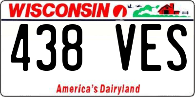 WI license plate 438VES