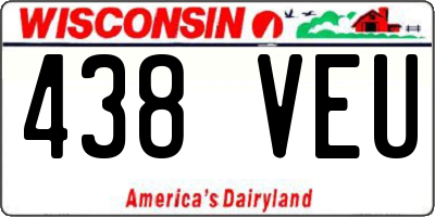 WI license plate 438VEU