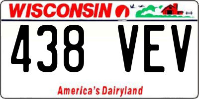 WI license plate 438VEV