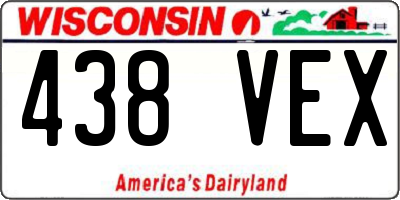 WI license plate 438VEX