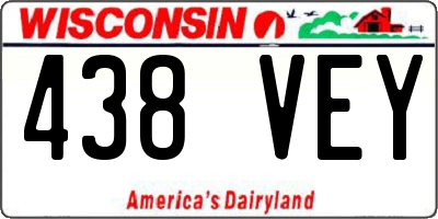 WI license plate 438VEY