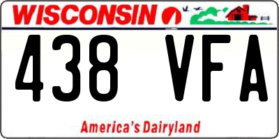 WI license plate 438VFA