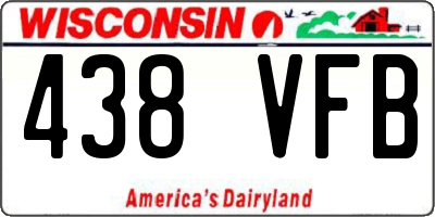 WI license plate 438VFB