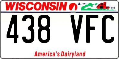 WI license plate 438VFC