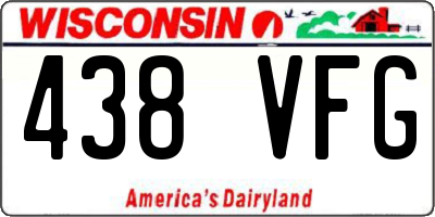 WI license plate 438VFG