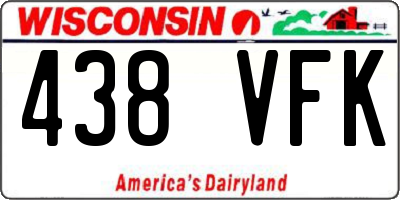WI license plate 438VFK