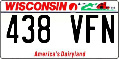 WI license plate 438VFN