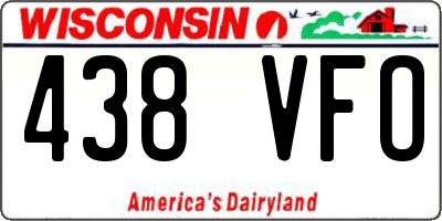 WI license plate 438VFO