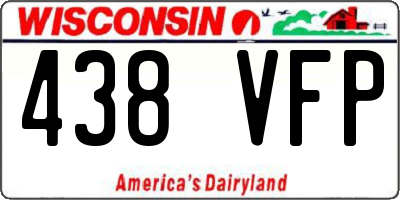 WI license plate 438VFP