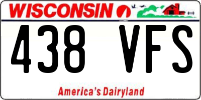 WI license plate 438VFS
