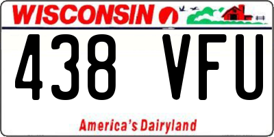 WI license plate 438VFU