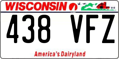 WI license plate 438VFZ