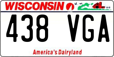 WI license plate 438VGA