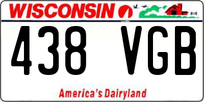 WI license plate 438VGB