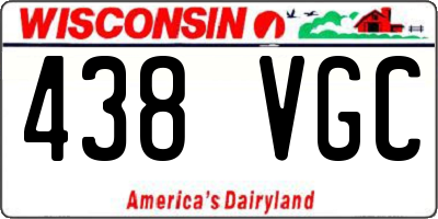 WI license plate 438VGC