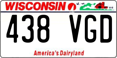 WI license plate 438VGD
