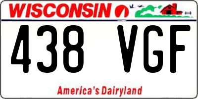WI license plate 438VGF