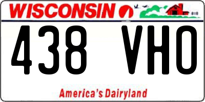 WI license plate 438VHO